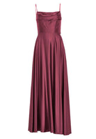 Satinkleid mit Bindegürtel in der Taille