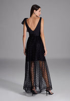 Transparentes Abendkleid aus Tüll