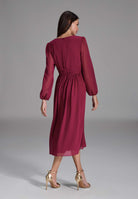 Chiffon Kleid in Wickel Optik