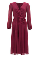 Chiffon Kleid in Wickel Optik