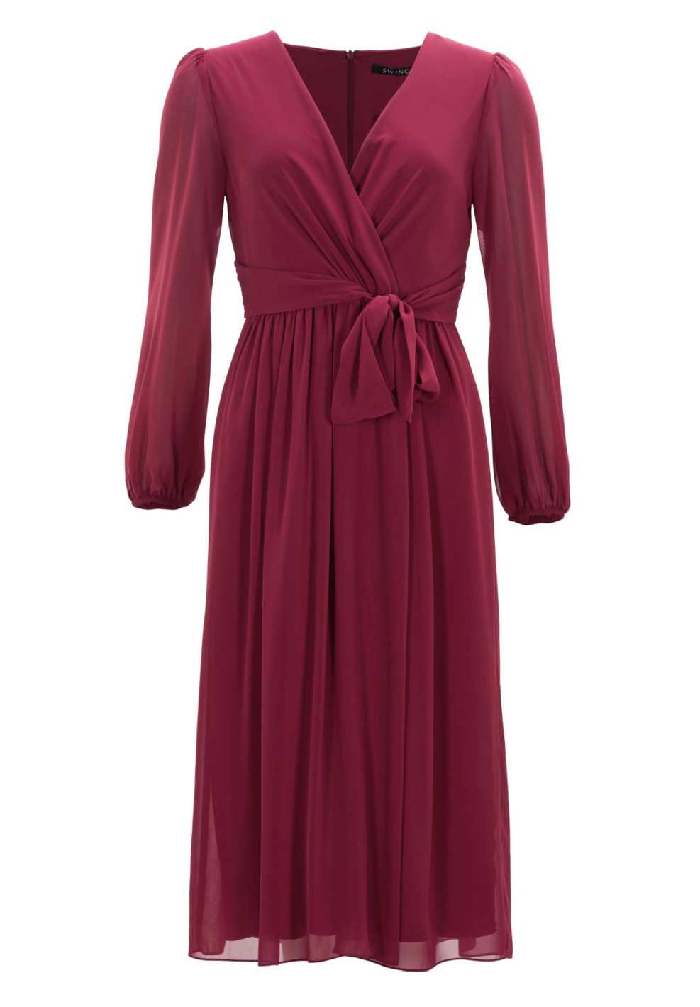 Chiffon Kleid in Wickel Optik