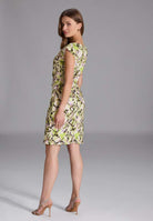 Etui Kleid aus Scuba mit Animal Print