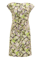 Etui Kleid aus Scuba mit Animal Print