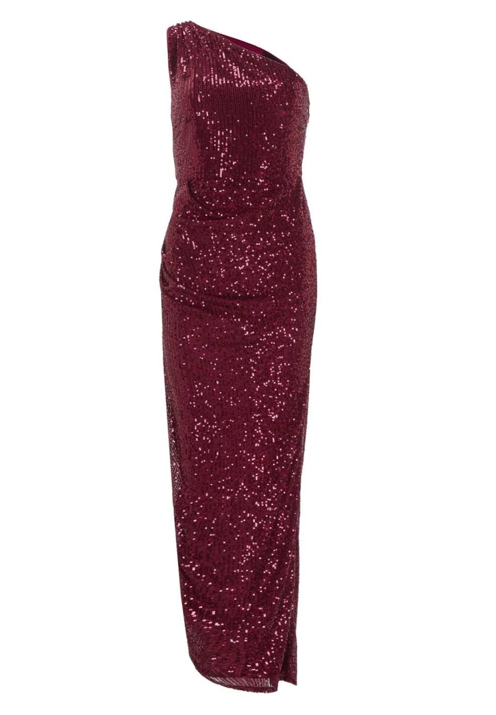 One Shoulder Abendkleid aus elastischer Paillette