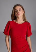 Abendkleid mit Puffärmeln aus Crepe Jersey