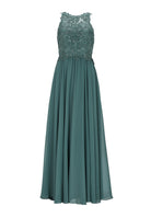 Hochgeschlossenes Kleid mit Spitzenstickerei