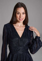 Kurzes Cocktailkleid aus Plissee Jersey