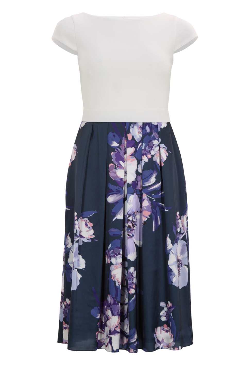 Cocktailkleid aus Material Mix