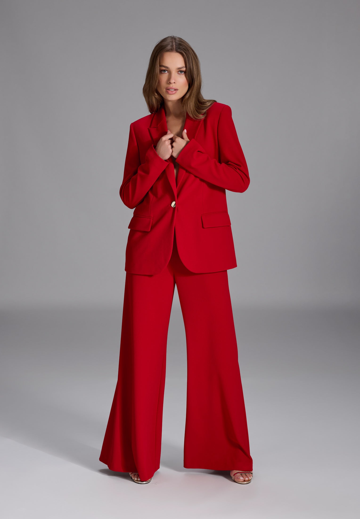 Oversized Blazer aus Crepe Jersey