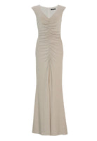 Abendkleid aus Glitzerjersey mit Raffung