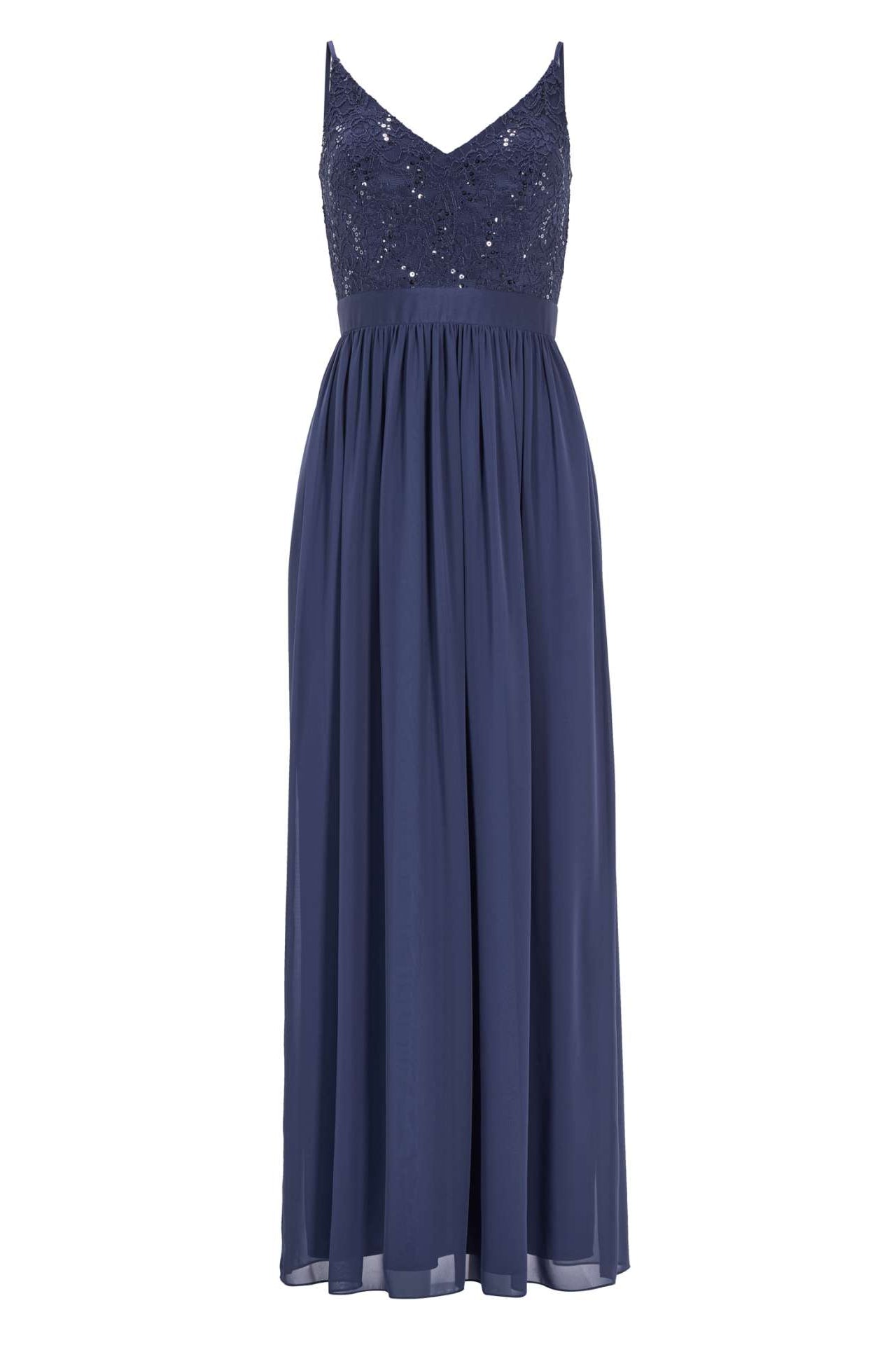 Abendkleid aus Spitze-Chiffon-Mix