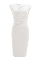 Etui Kleid aus Crepe Jersey mit Drapierung