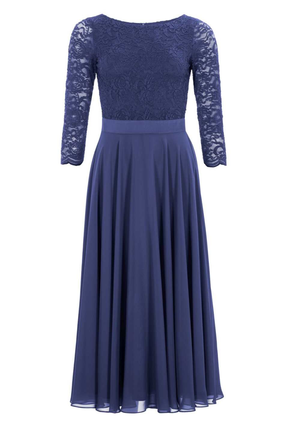 Midikleid mit fließendem Chiffon-Rock