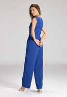 Jumpsuit aus Crepe Jersey mit Drapierung