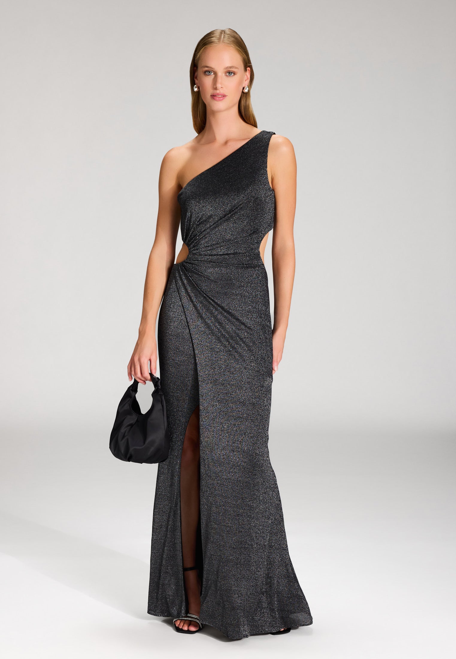 Handtasche aus Satin black