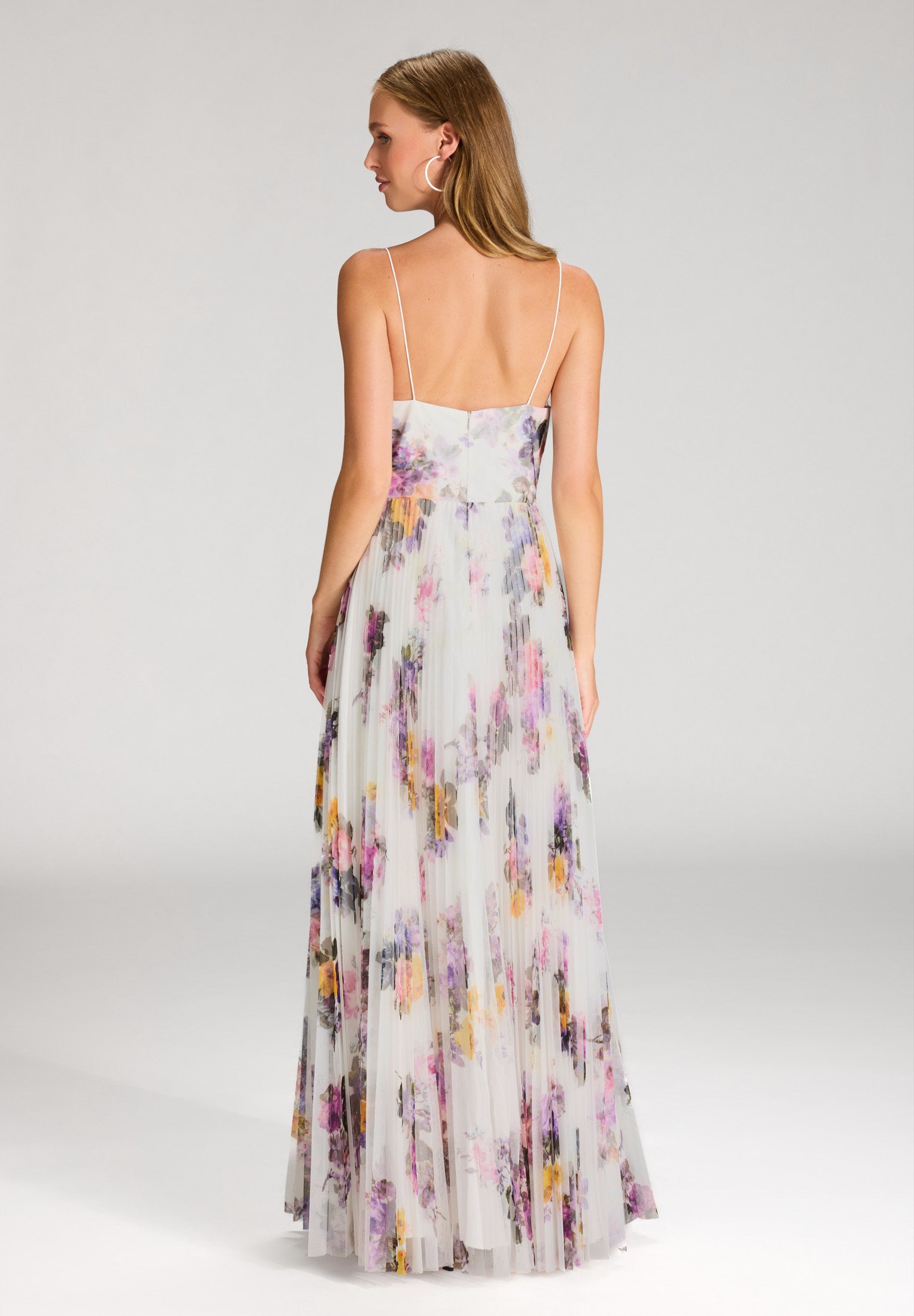 Printkleid mit plissiertem Rock