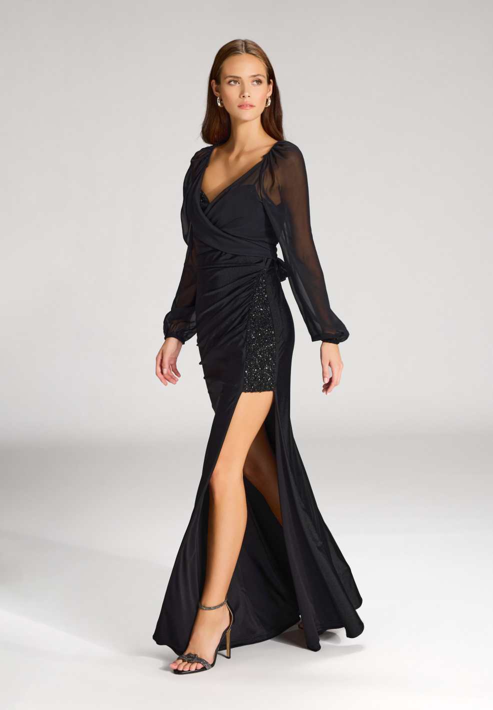 Wickelbolero mit langen Ärmeln