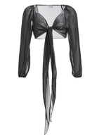 Wickelbolero mit langen Ärmeln