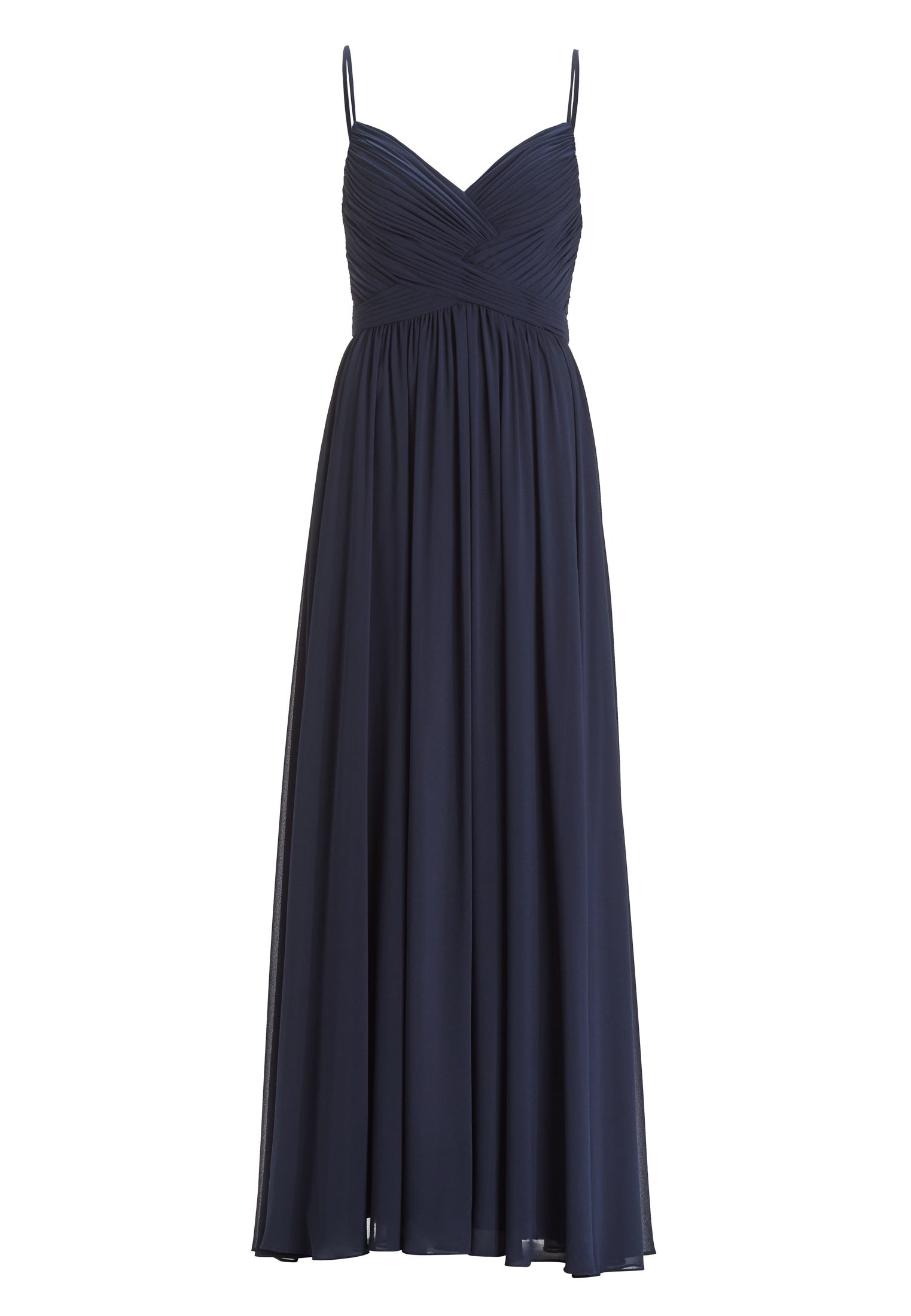 Abendkleid aus Chiffon mit feiner Raffung