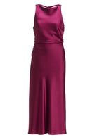 Midikleid aus Satin mit Rückenausschnitt