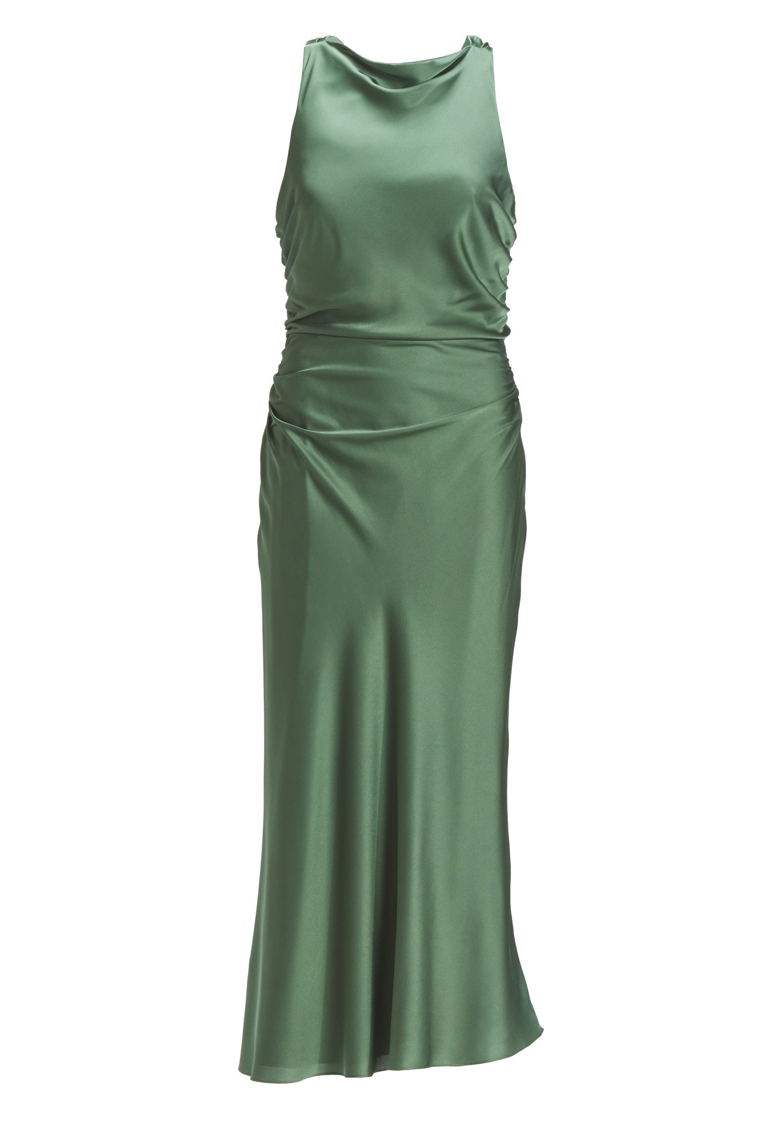 Midikleid aus Satin mit Rückenausschnitt