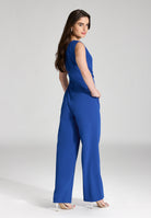 One-Shoulder Jumpsuit aus Crepe Jersey mit Drapierung