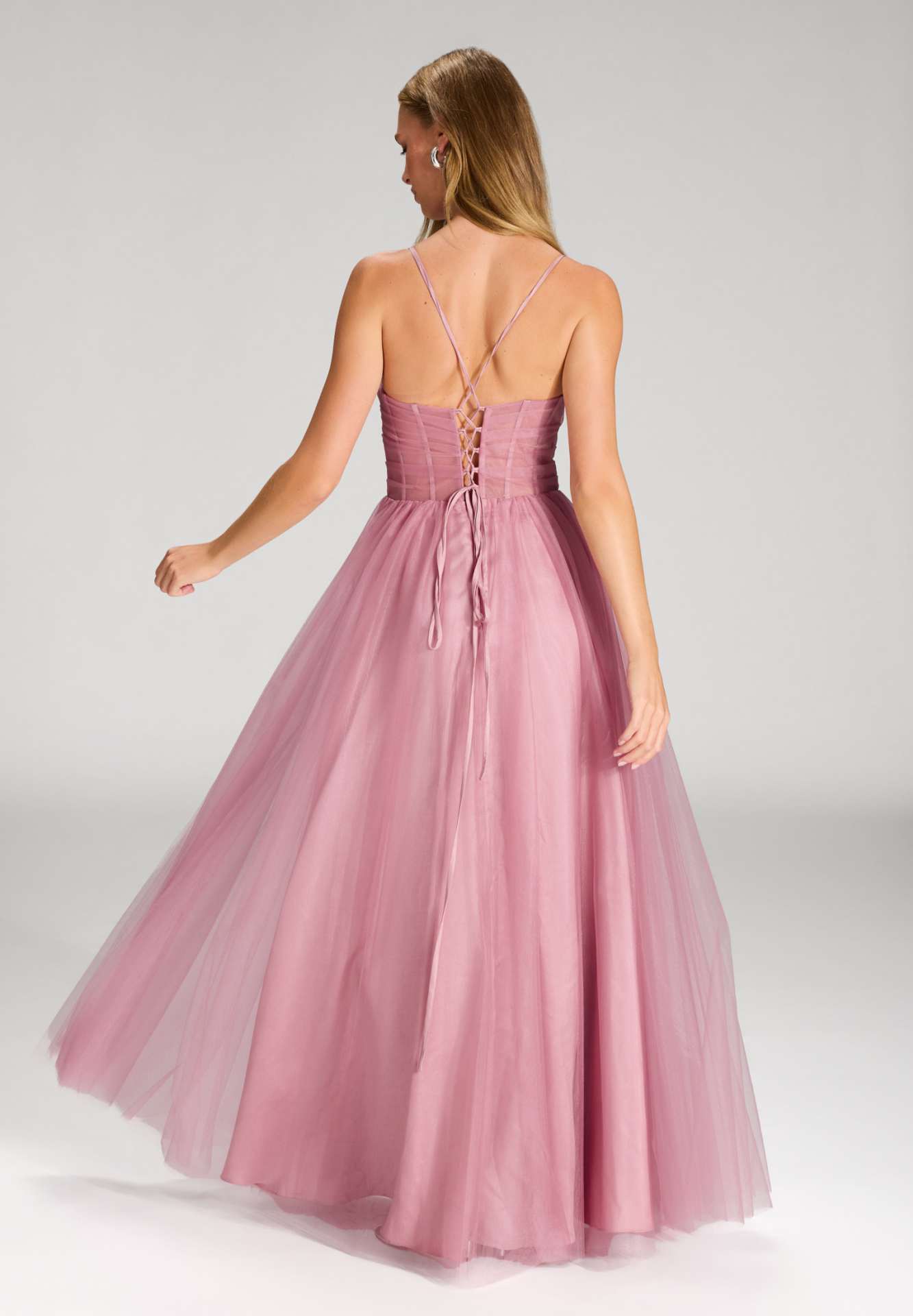 Tüllkleid mit Transparent-Effekt