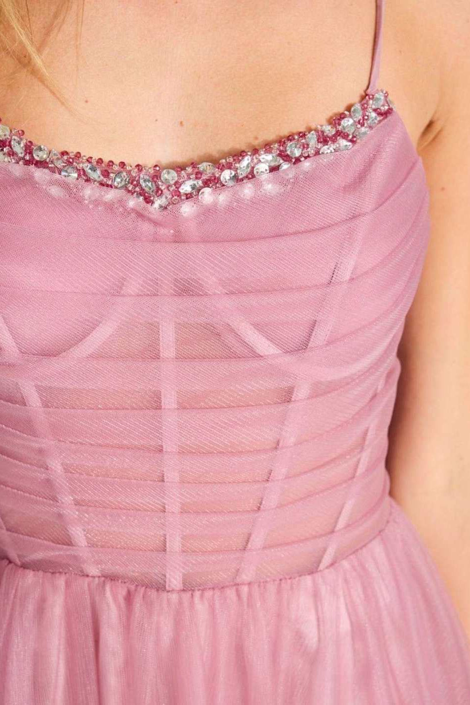 Tüllkleid mit Transparent-Effekt