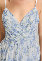 Midikleid aus Chiffon mit floralem Print