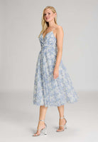 Midikleid aus Chiffon mit floralem Print