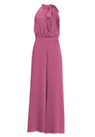 Jumpsuit mit Schluppe aus gehämmertem Satin