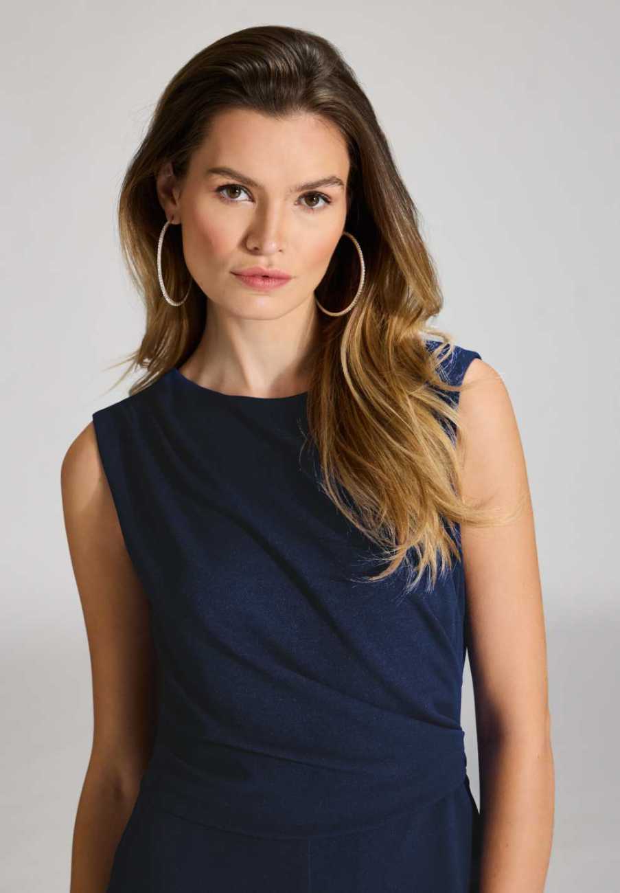 Jumpsuit aus Crepe Jersey mit Drapierung