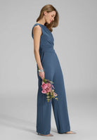 Jumpsuit aus Crepe Jersey mit Drapierung
