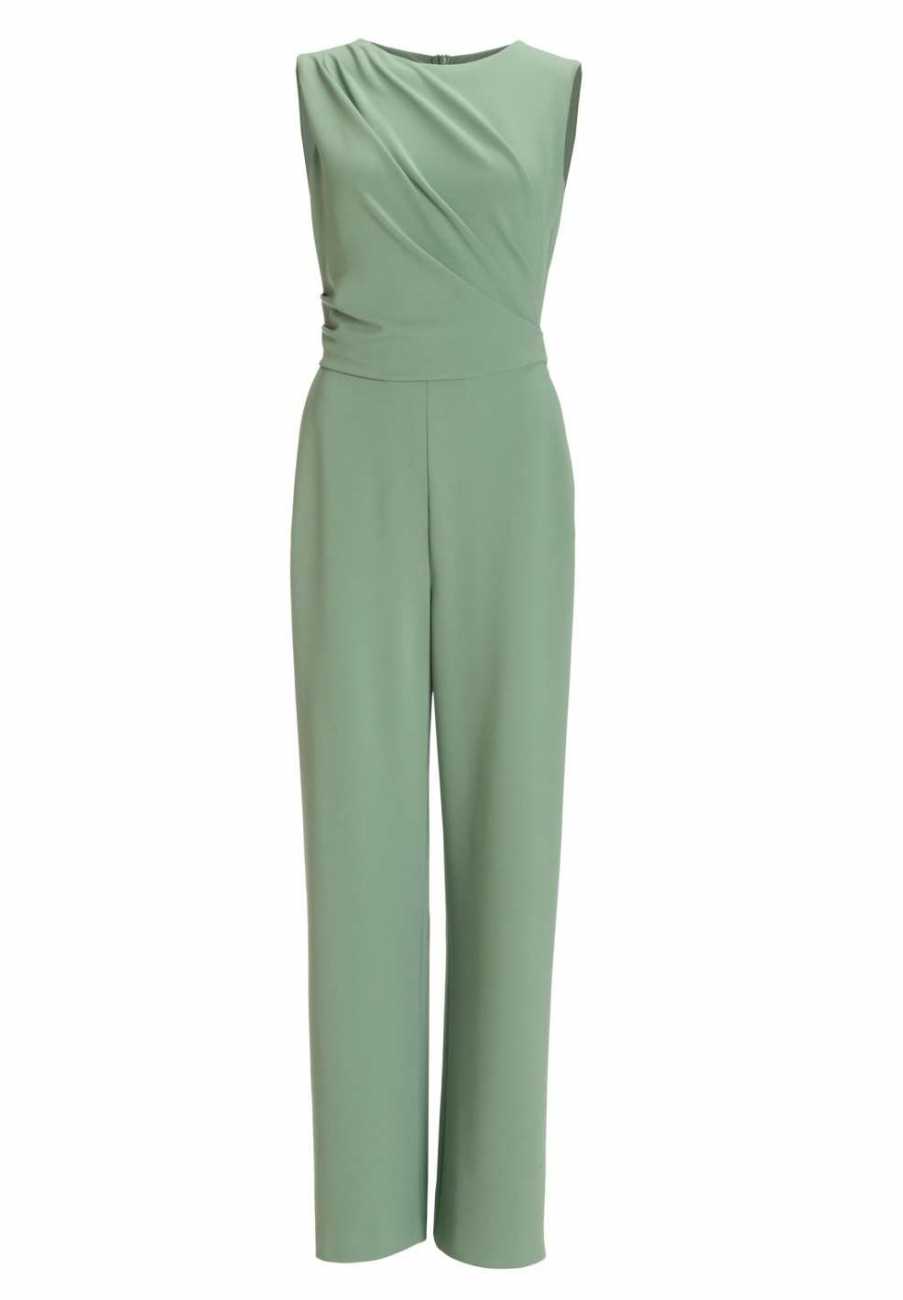 Jumpsuit aus Crepe Jersey mit Drapierung