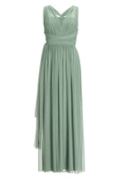 Abendkleid aus Mesh und Spitze mit verschiedenen Bindemöglichkeiten