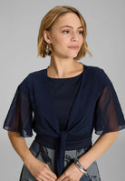 Chiffon Bolero mit Knoten