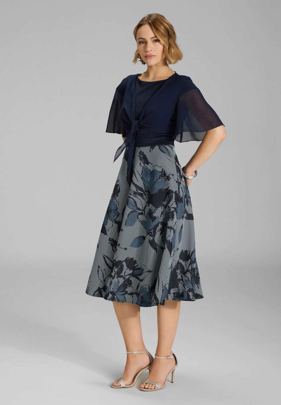 Chiffon Bolero mit Knoten