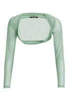 Bolero aus Mesh mit Raffblende
