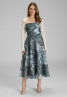 Kurzer Bolero mit Glitzergarn golden beige