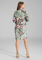 Bedruckter Scuba Blazer mit Wasserfall Kante