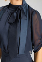 Chiffon Bolero mit Satin Blende