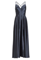 Satinkleid mit Beinschlitz
