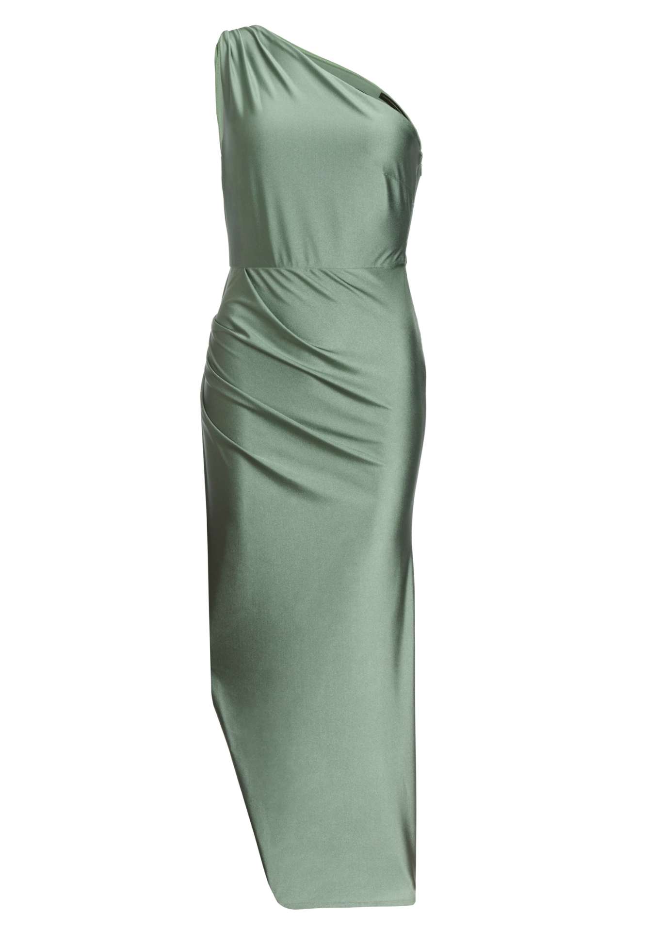 Midi Kleid One Shoulder aus Jersey Satin
