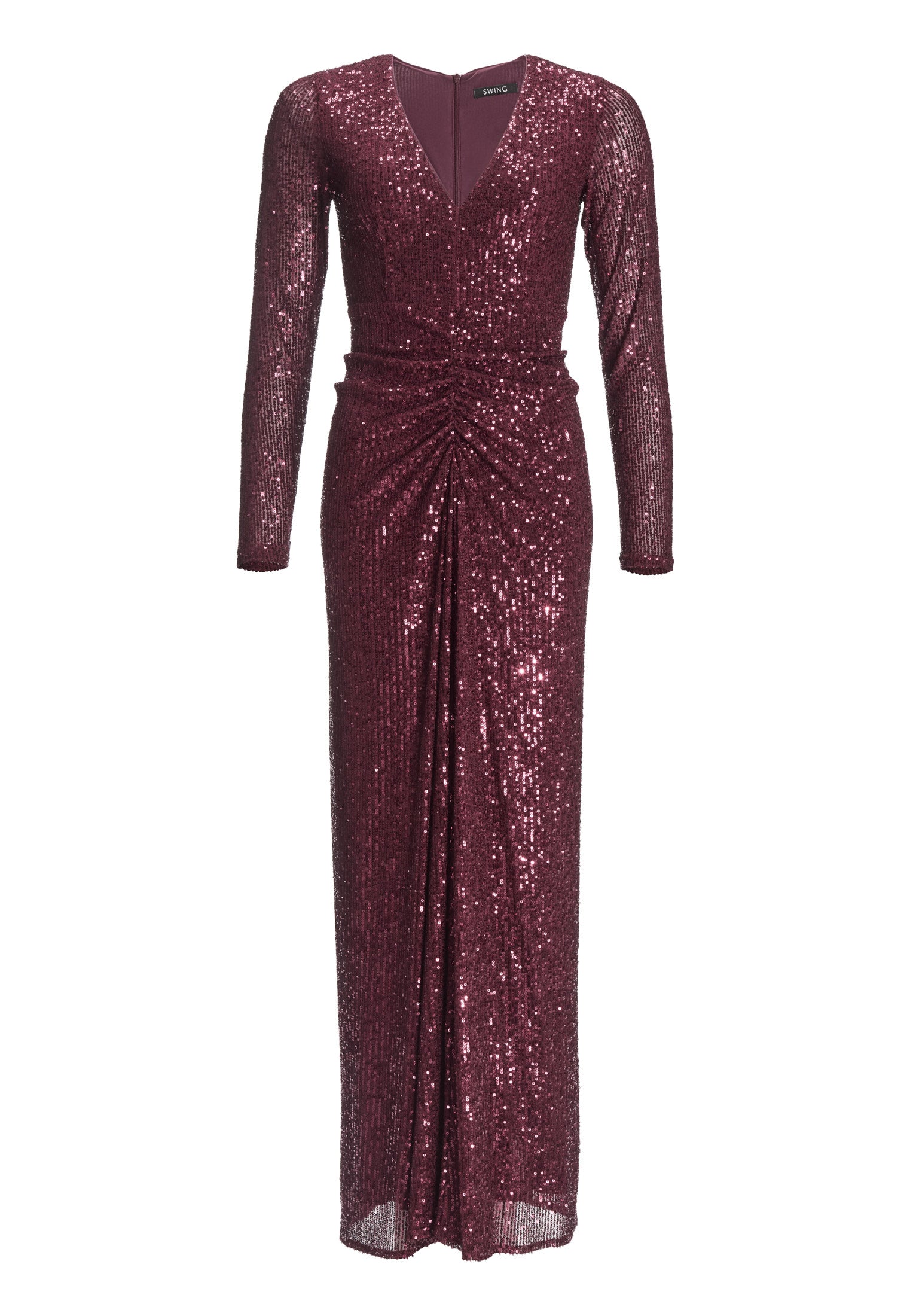 Abendkleid aus elastischem Paillettenstoff