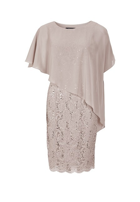 Cocktailkleid mit Überwurf