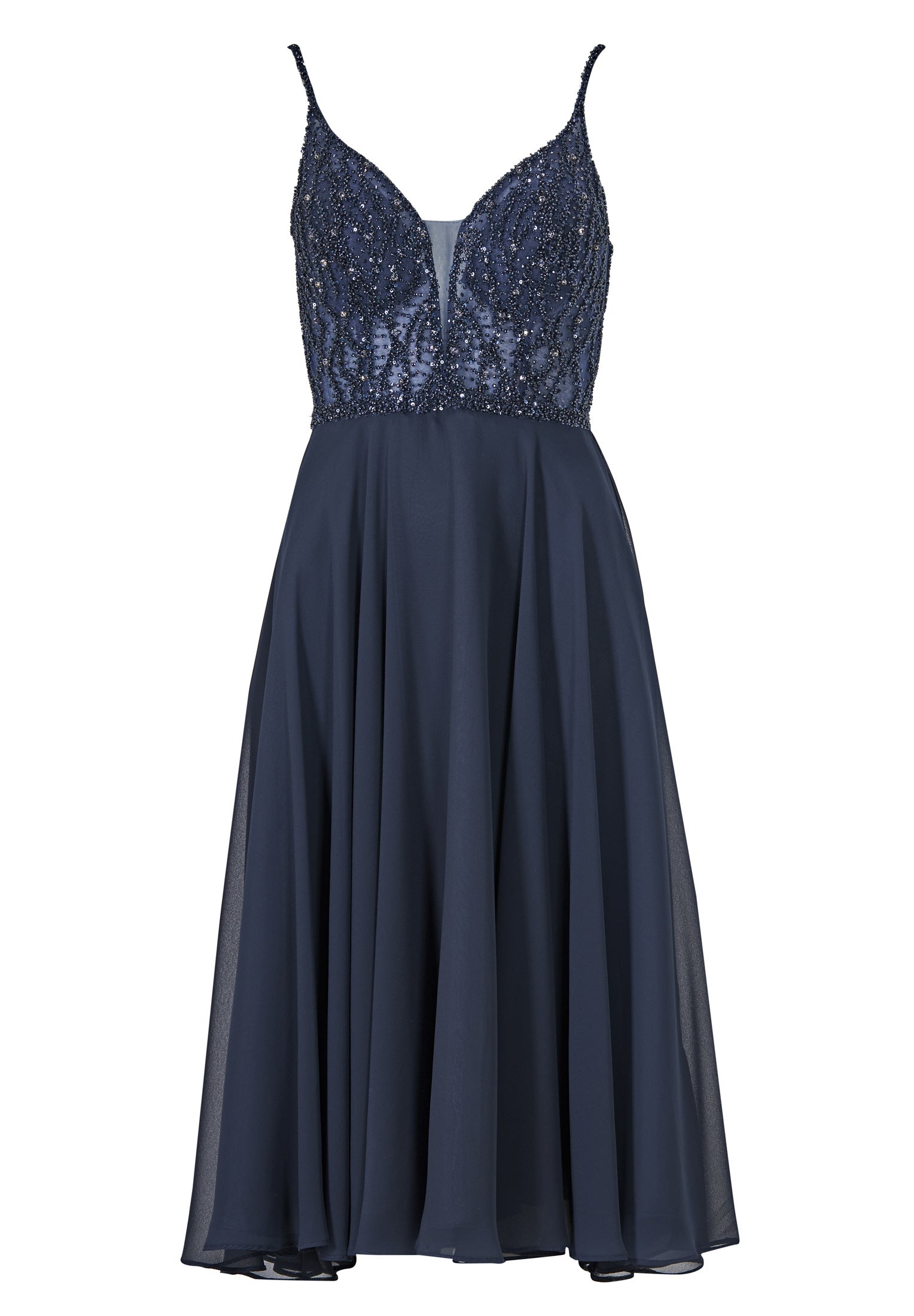 Cocktailkleid aus Materialmix