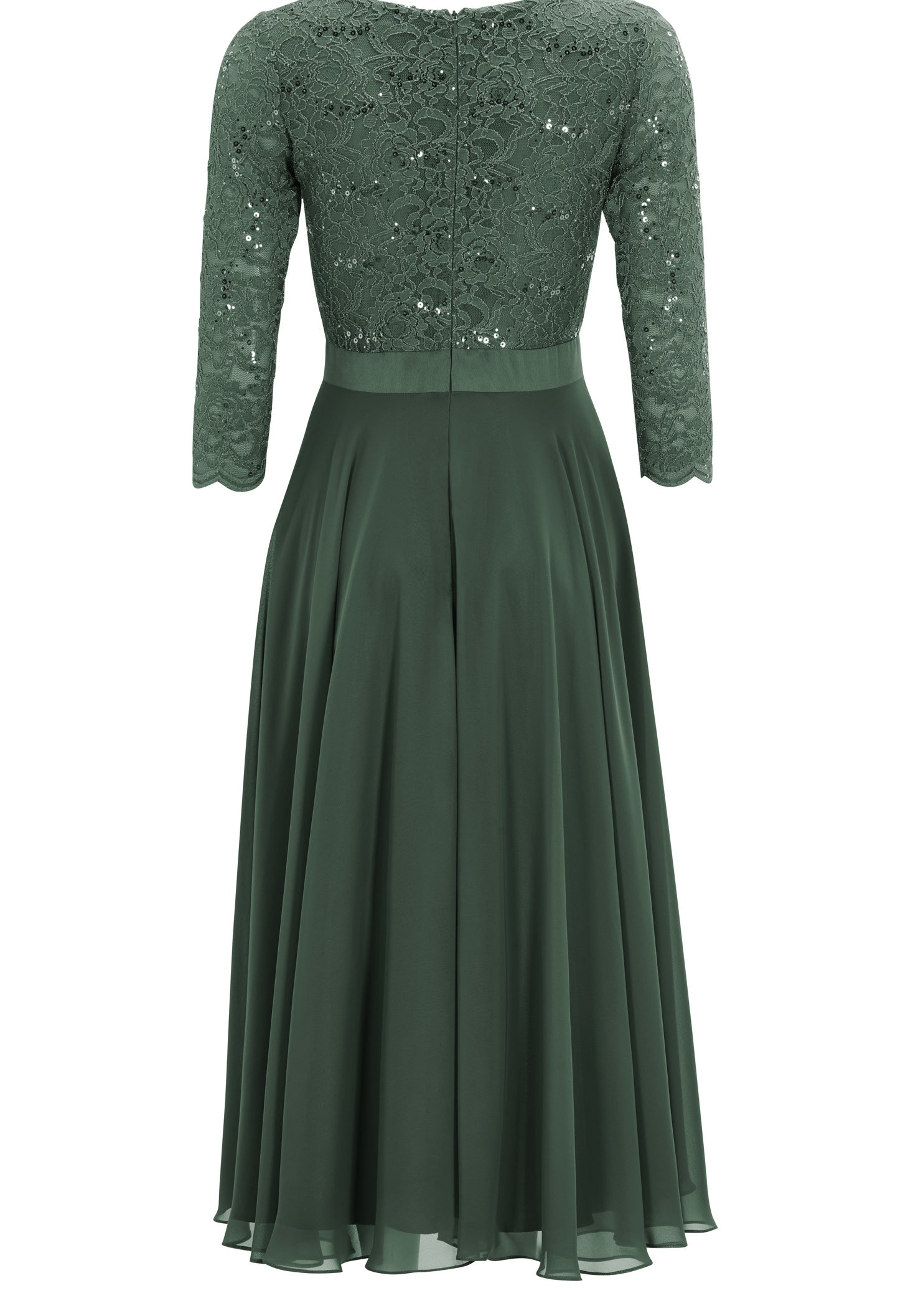 Cocktailkleid aus Material-Mix