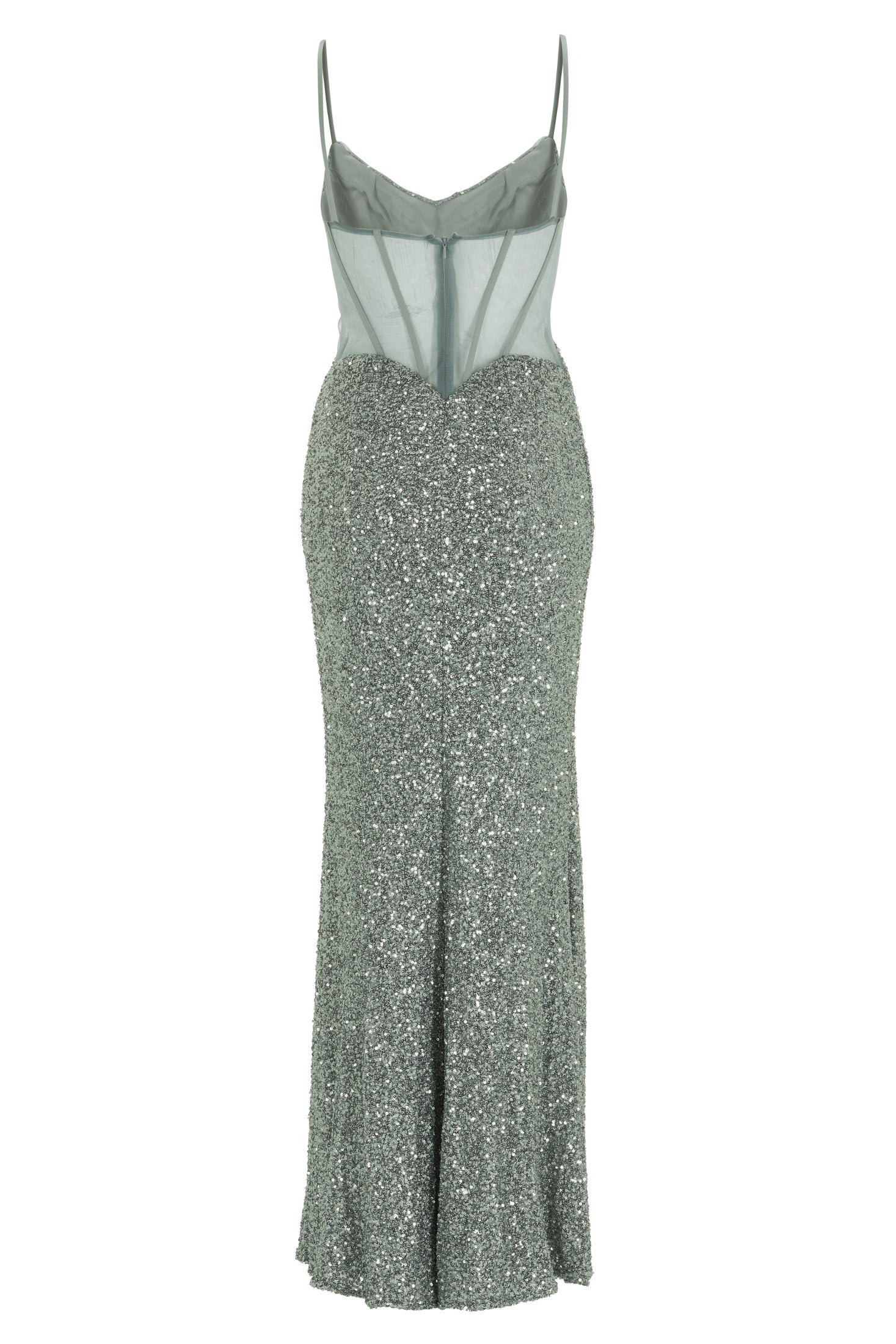 Slipdress mit transparenter Rückenpartie