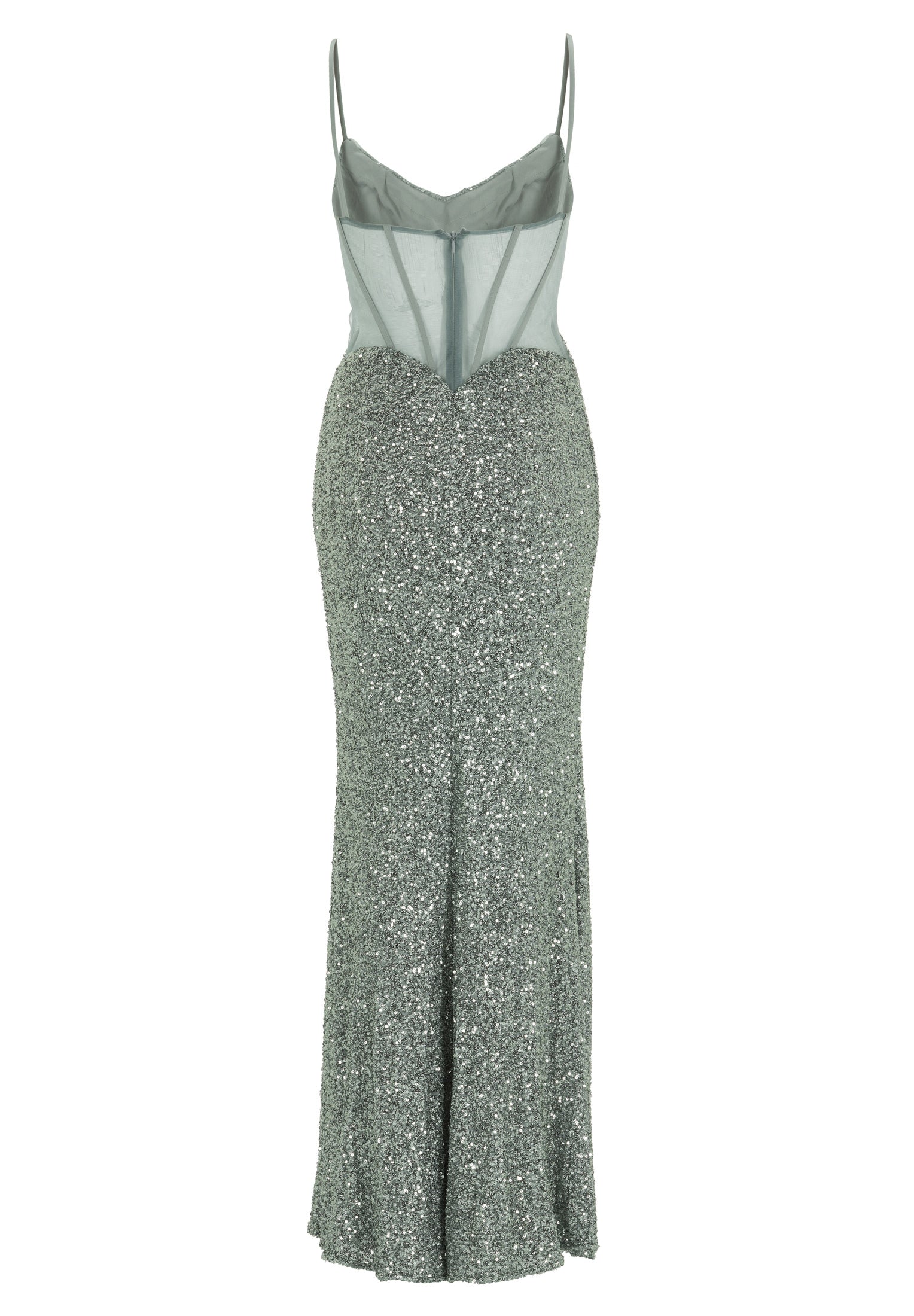 Slipdress mit transparenter Rückenpartie