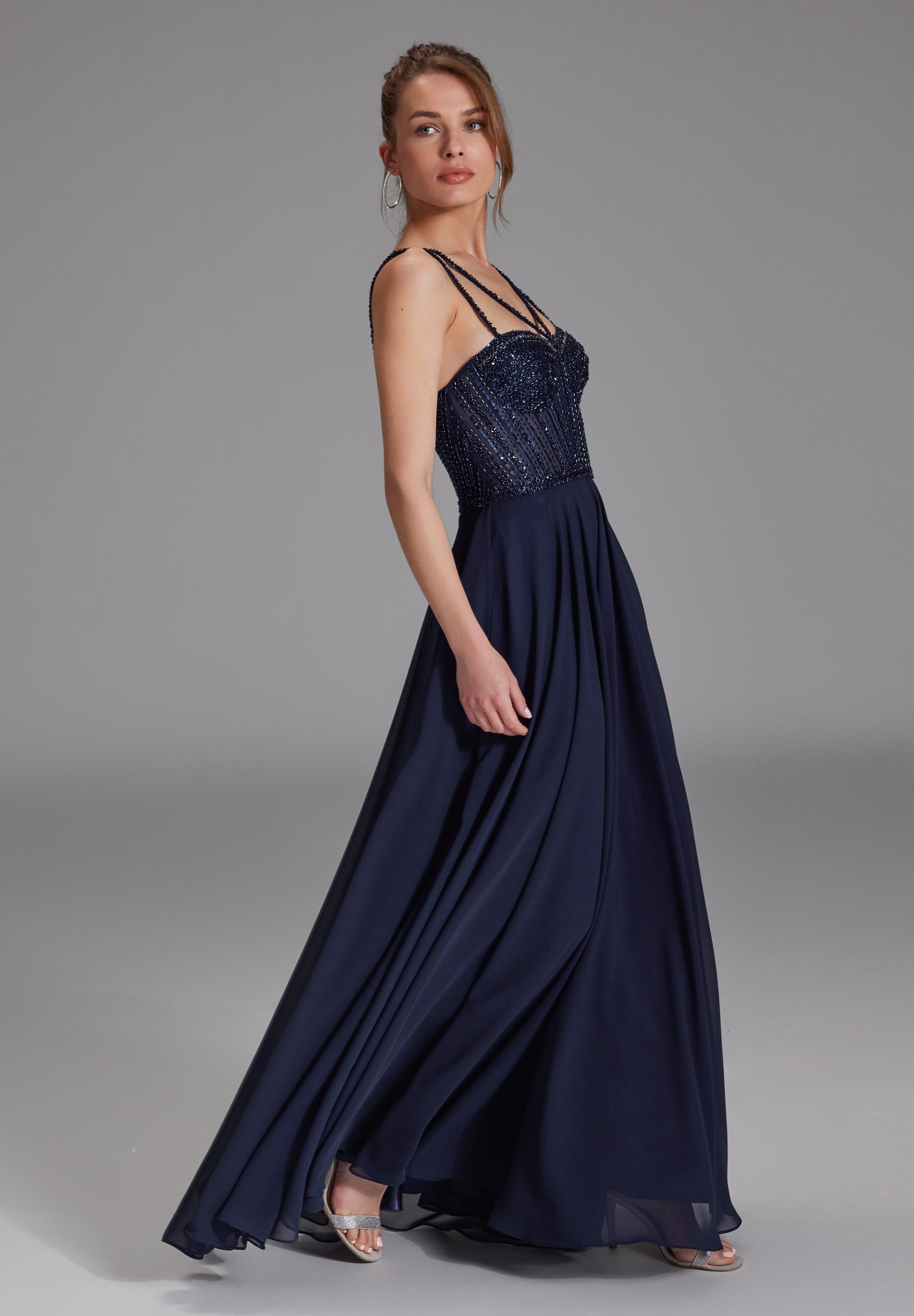 Corsagenkleid im See-Through-Look